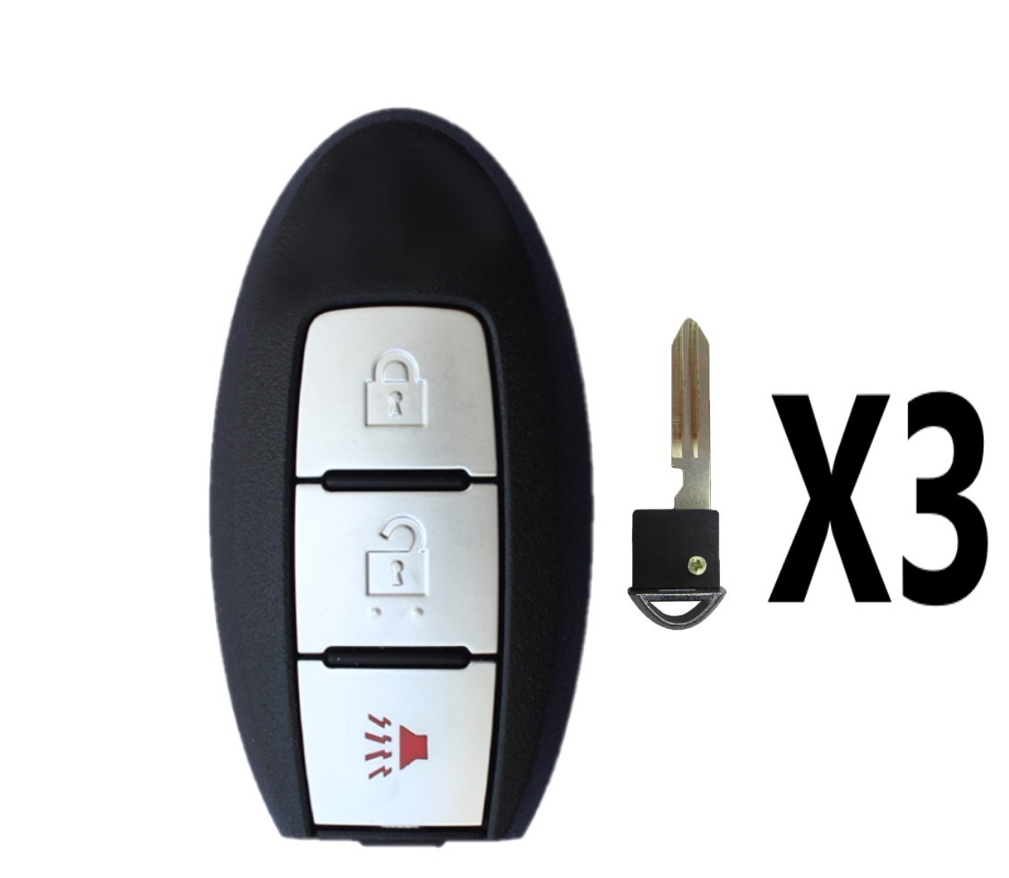 (3 PACK) REPLACEMENT 2014-2018 NISSAN ROGUE SMART PROXIMITY KEY 3B PN 285E3-4CB1C