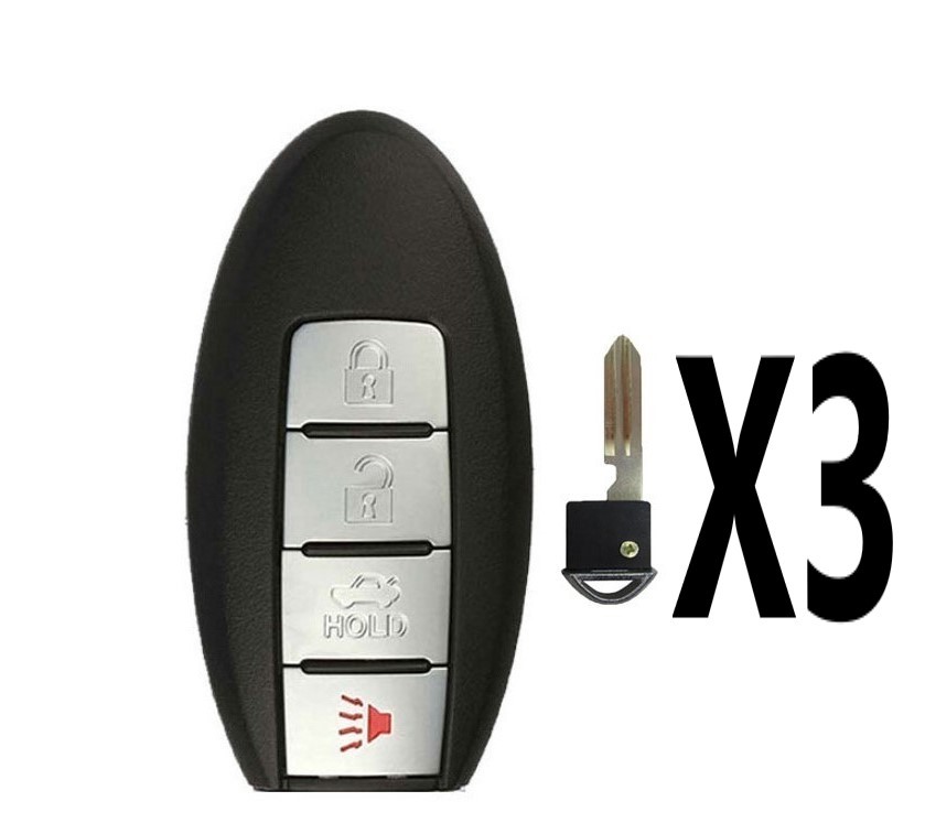 (3 PACK ) 2016-2018 NISSAN ALTIMA MAXIMA SMART PROX KEY 4 BUTTON IC 204 PN 285E3-9HS4A