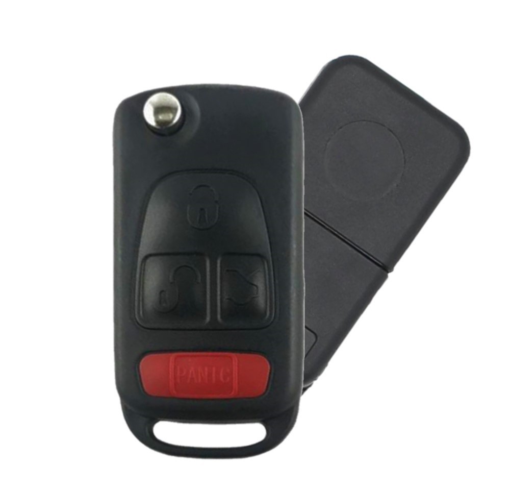 REPLACEMENT 1997-2005 MERCEDES ML 4 BUTTON REMOTE FLIP KEY W163 - PCF7935 - HU64