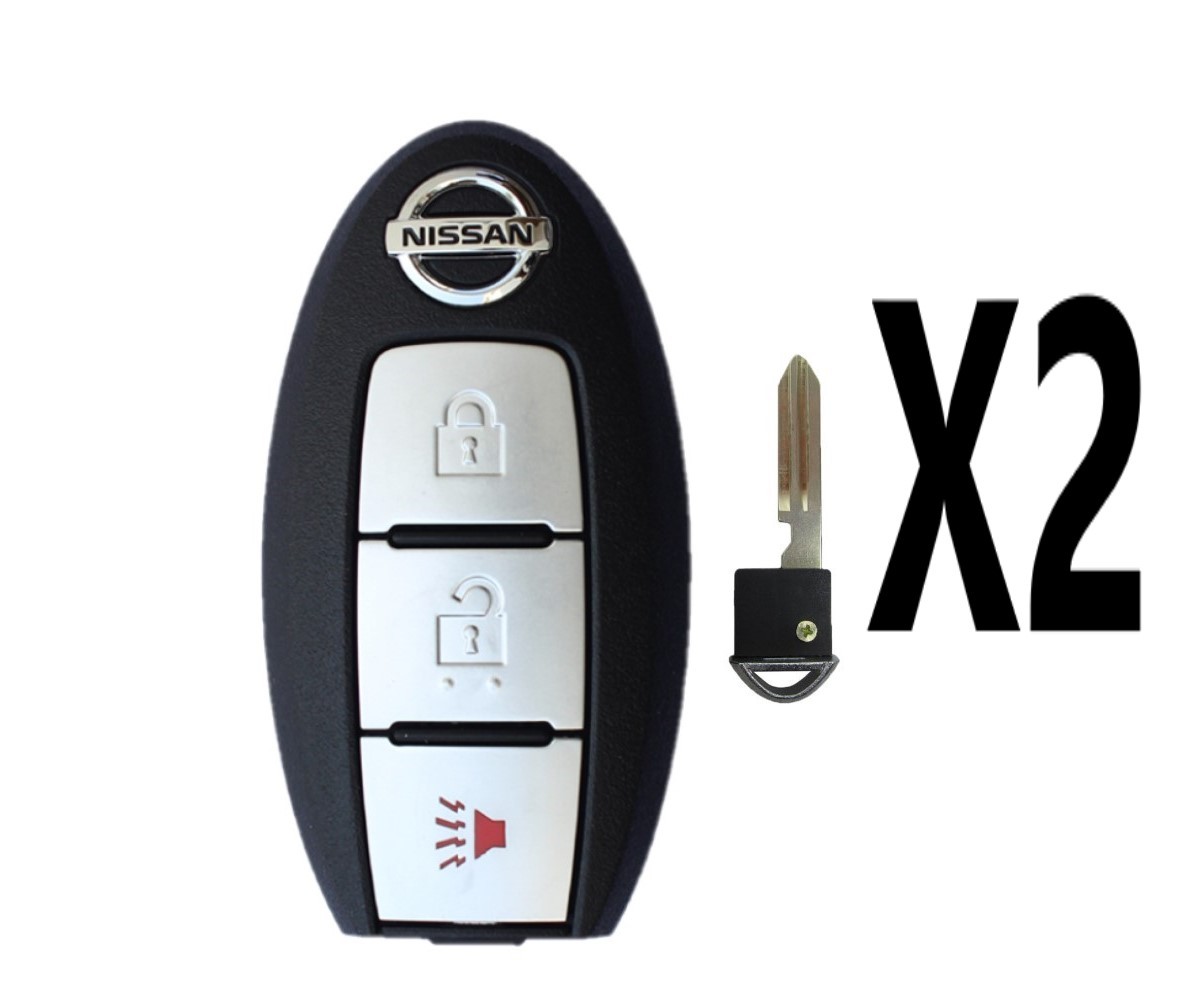 (2 PACK) 2011-2019 NISSAN JUKE LEAF QUEST CUBE VERSA NOTE SMART PROX KEY 3 BUTTON PN 285E3-1KM0D