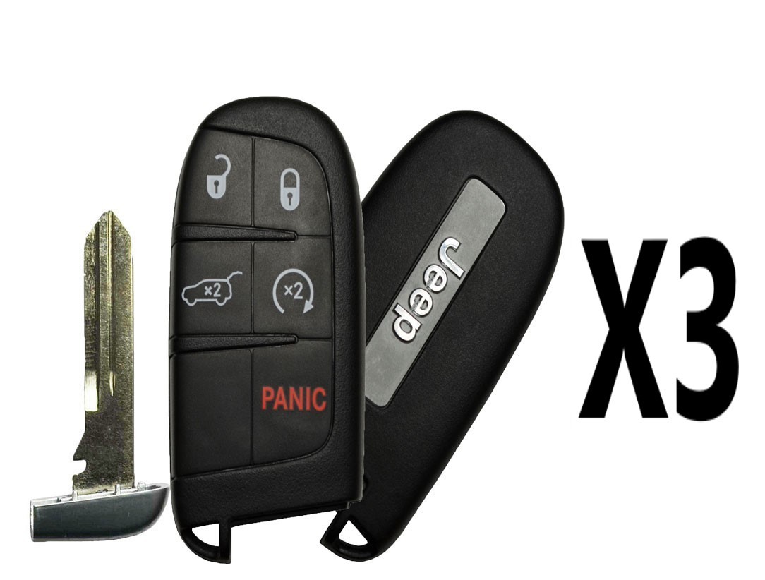 (3 PACK) 2014-2020 JEEP GRAND CHEROKEE 5B SMART KEY - PN 68143505AC 