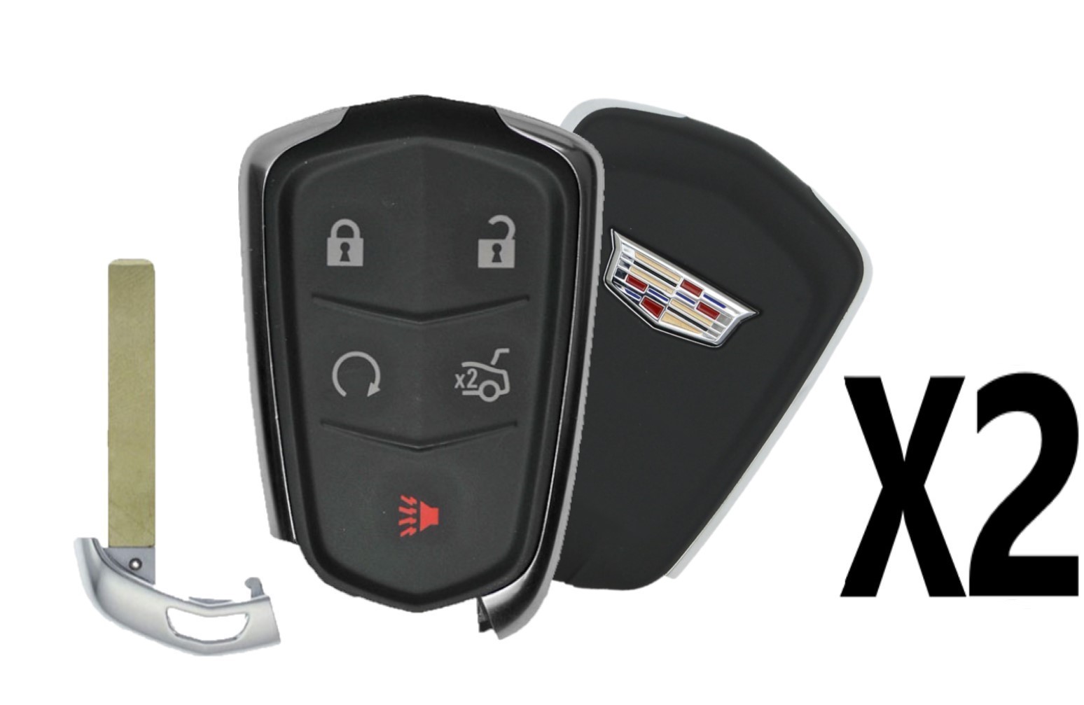 (2 PACK) 2014-2019 CADILLAC ATS CT6 CTS XTS SMART KEY 5B TRUNK / REMOTE START - 13580811