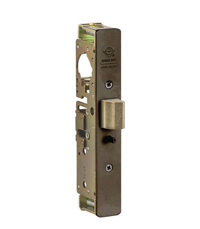 ADAMS RITE 4900-35-201-313 HD DEADLATCH, STANDARD FACEPLATE, 1-1/8" BACKSET, LH/RHR, 2-5/8 STRIKE - DARK BRONZE