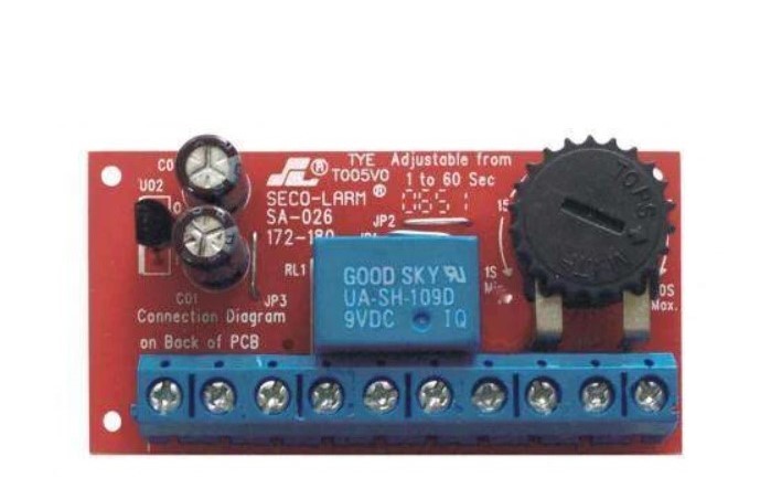 SECO-LARM - MINI TIMER MODULE - LOW VOLTAGE MINIATURE DELAY TIMER MODULE W/ RELAY OUTPUT