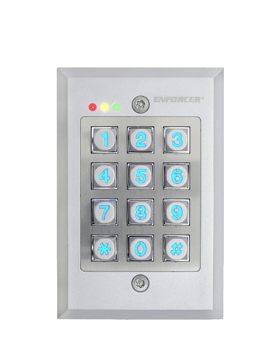 SECO-LARM - ACCESS CONTROL DIGITAL KEYPAD - 1000 USERS - WEATHERPROOF - VANDAL RESISTANT - FLUSH MOUNT 