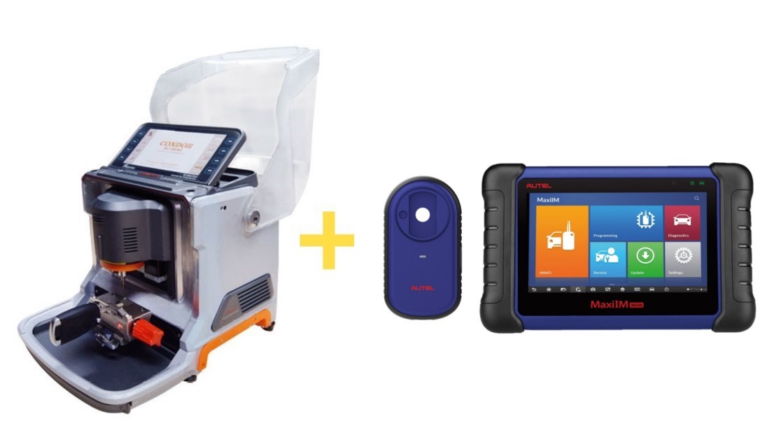 XHORSE CONDOR XC-MINI PLUS MASTER SERIES AUTOMATIC KEY CUTTING MACHINE + AUTEL MAXIIM IM508 AUTO KEY PROGRAMMER AND DIAGNOSTIC TOOL