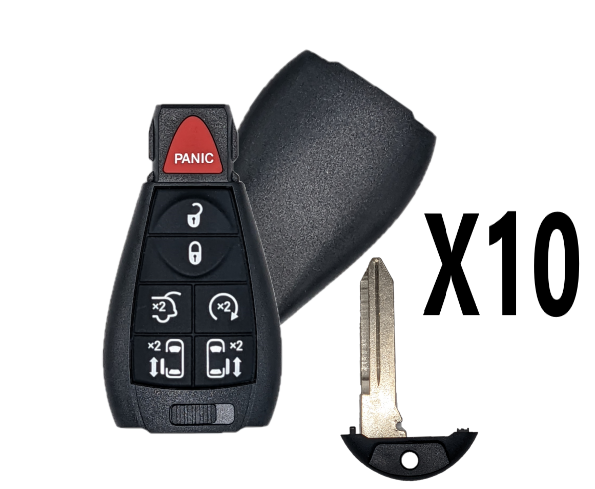(10 PACK) CHRYSLER DODGE VW FOBIK REMOTE KEY 7B