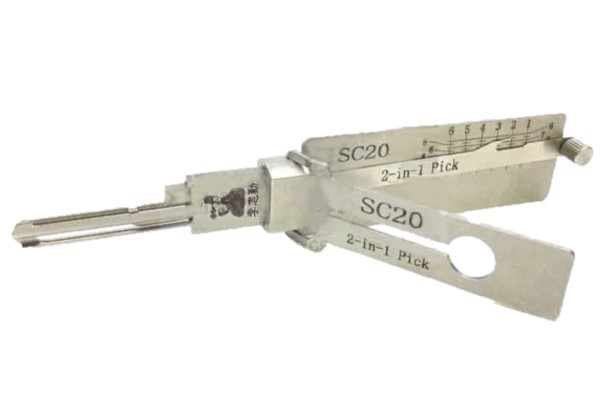 ORIGINAL LISHI SC20 / A1145L / SCHLAGE L KEYWAY / RESIDENTIAL COMMERCIAL 2-IN-1 PICK 