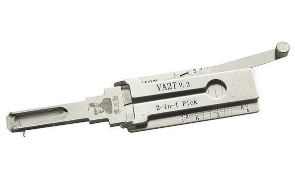 ORIGINAL LISHI VA2T PEUGEOT LASER CUT 2-IN-1 PICK - DOOR/TRUNK -ANTI GLARE