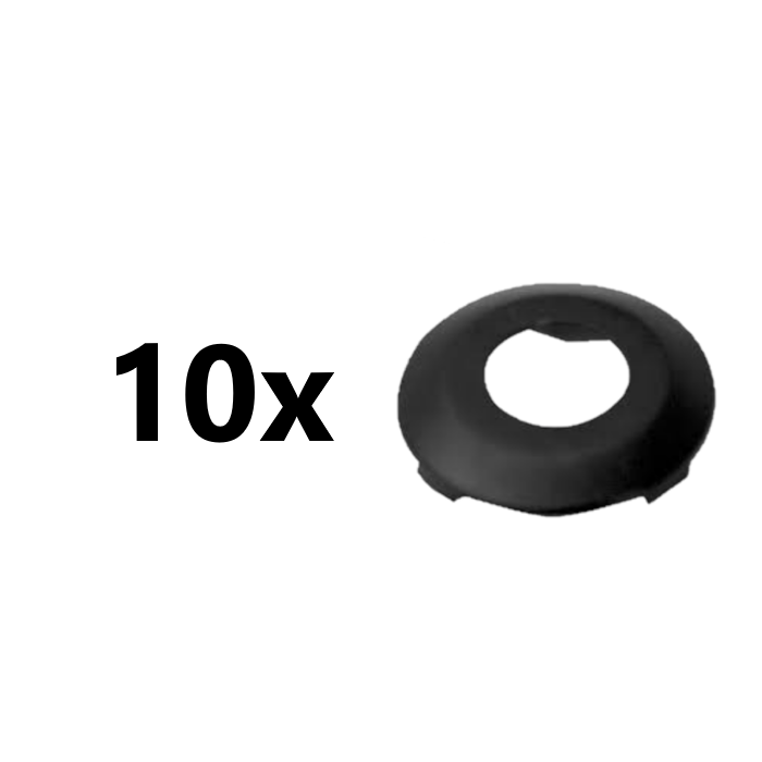 (10 PACK) ASP FORD 10-CUT DOOR FACE CAP/ROUND BLACK - P-42-202