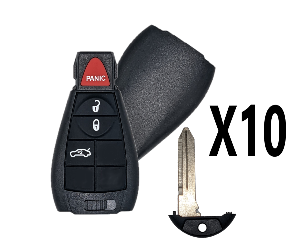 (10 PACK) CHRYSLER DODGE FOBIK KEY 4B