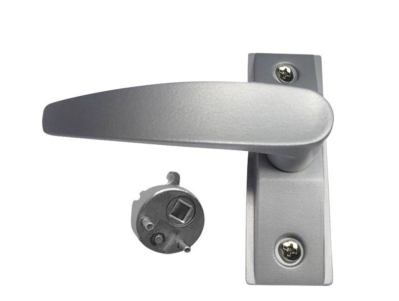 ADIR - NARROW STILE MORTISE REVERSIBLE LOCK LEVER HANDLE - LEFT HANDED - (ALUMINUM FINISH) (MADE IN TAIWAN)
