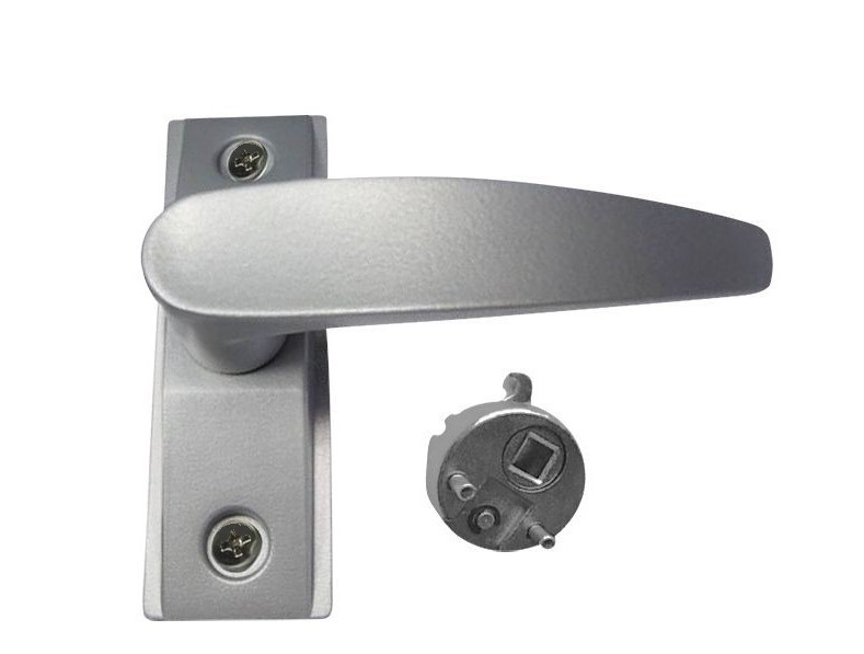 ADIR - NARROW STILE MORTISE REVERSIBLE LOCK LEVER HANDLE - RIGHT HANDED - (ALUMINUM FINISH) (MADE IN TAIWAN)