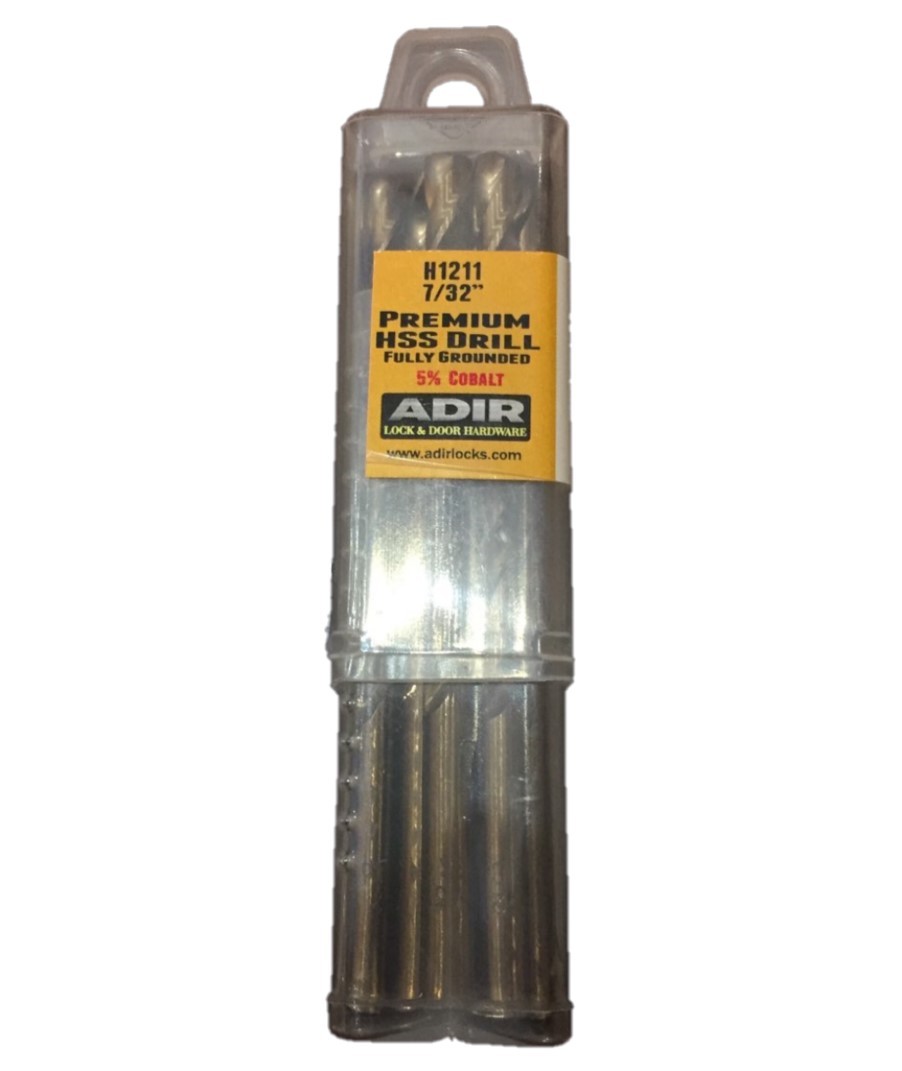 ADIR - (10 PACK) PREMIUM HSS DRILL BITS 7/32" FULLY GROUND - 5% COBALT - 135° SPLIT POINT 