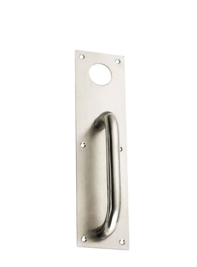 ADIR - PULL HANDLE TRIM WITH CYLINDER HOLE FOR PANIC EXIT DEVICE (US65) 