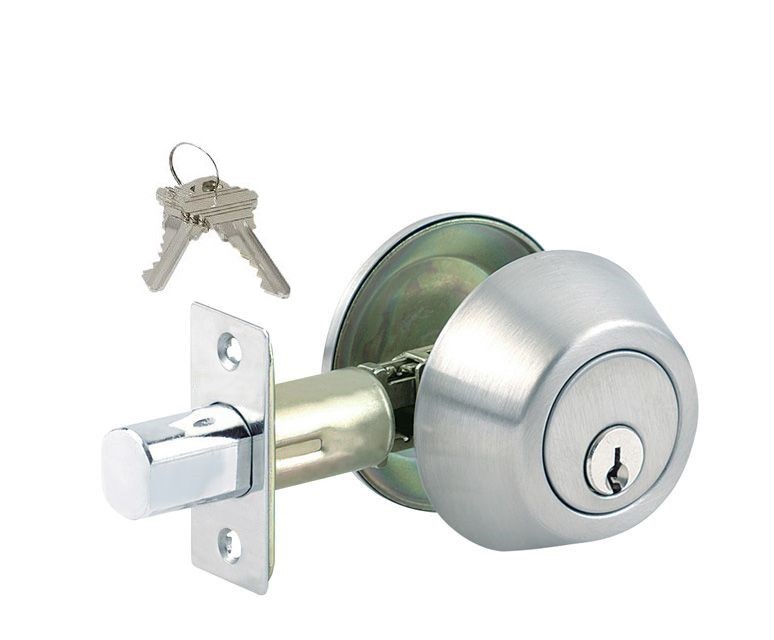 ADIR - GRADE 3 DEADBOLT DOOR LOCK WITH 2 SC1 KEYS (STAINLESS STEEL US32D)