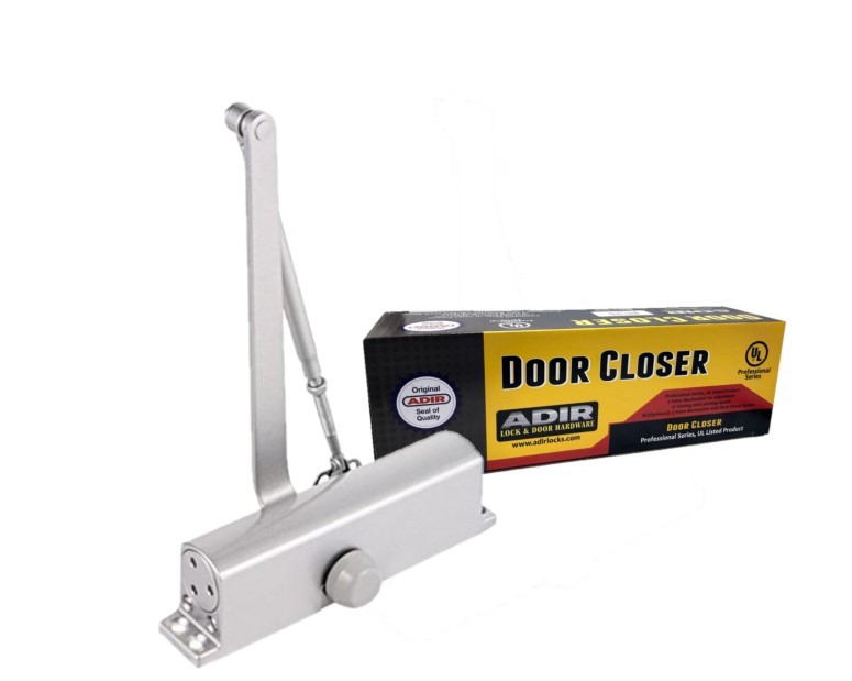 ADIR - DOOR CLOSER- #2 ALUMINUM- ADJUSTABLE 2 VALVE MECHANISM- UL LISTED - 25-40KG/55-88LB (MADE IN KOREA)