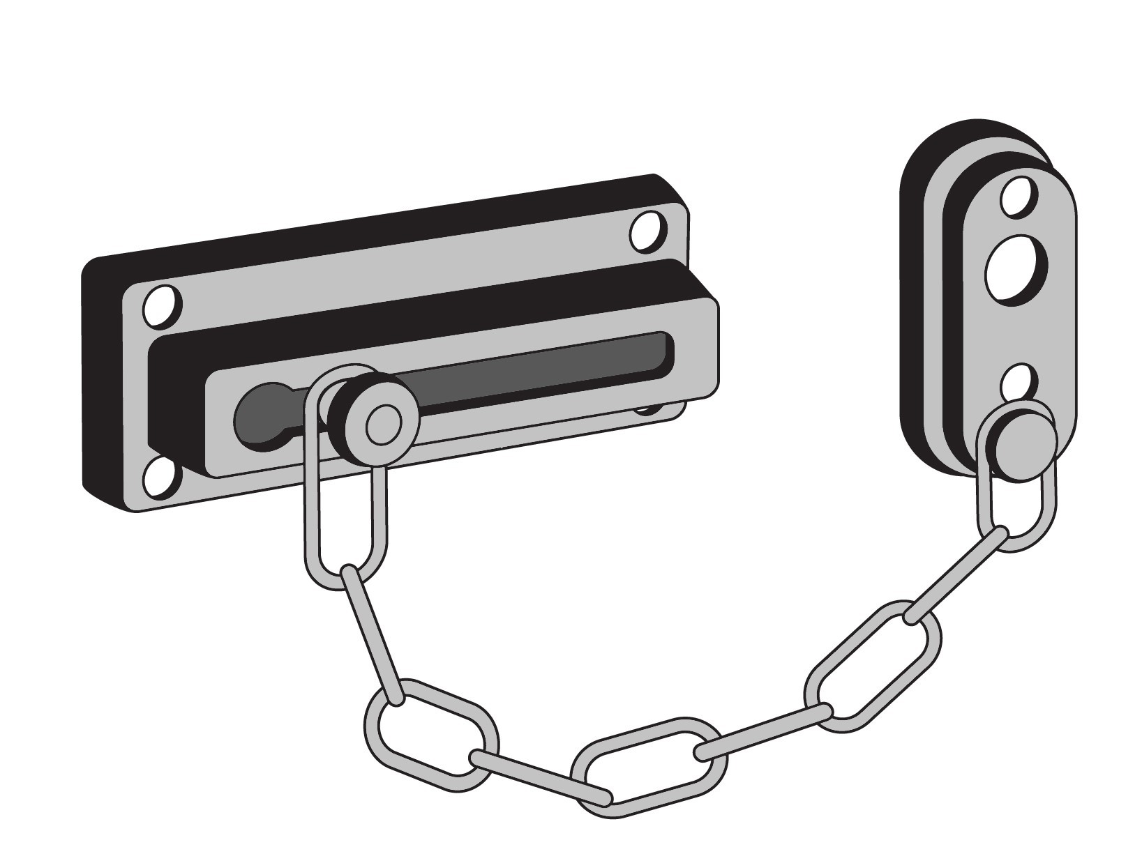 ENTRY ARMOR - 3 5/8" CHAIN DOOR GUARD (BRASS)