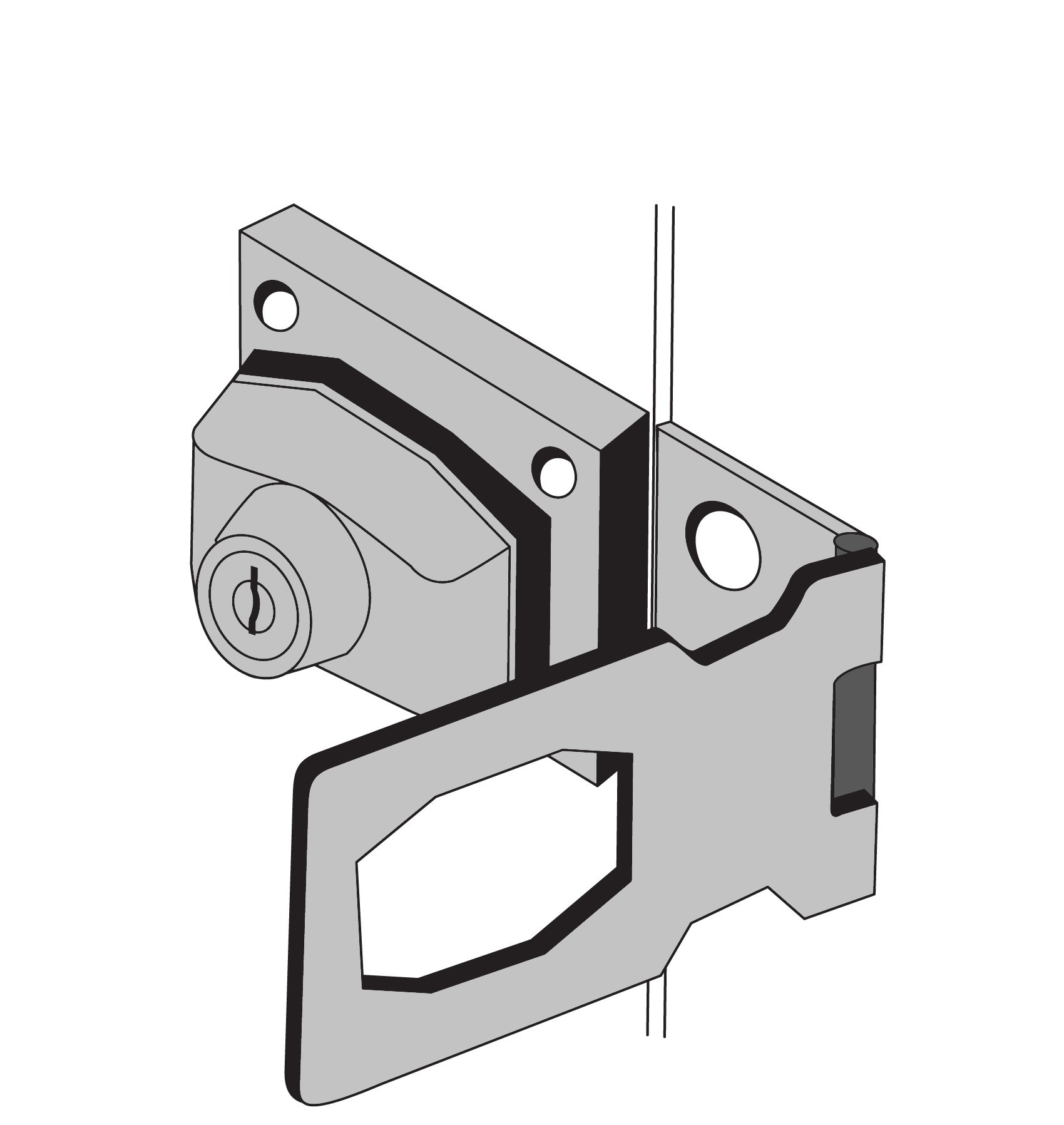 ENTRY ARMOR - 4 1/2" HASP LOCK (KEYED ALIKE) 
