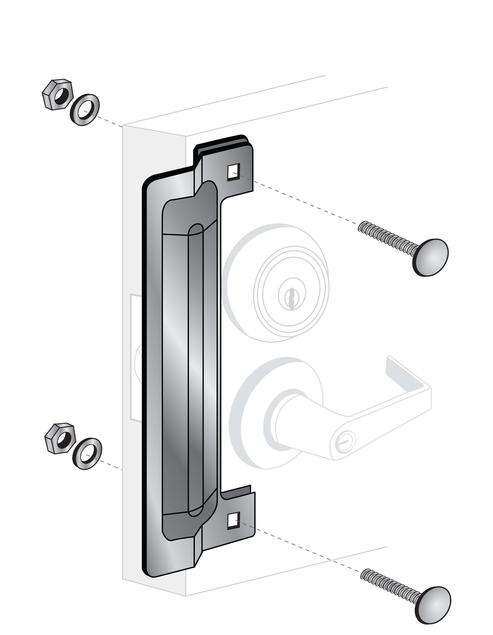 ENTRY ARMOR - 13" LATCH PROTECTOR (ALUMINUM)