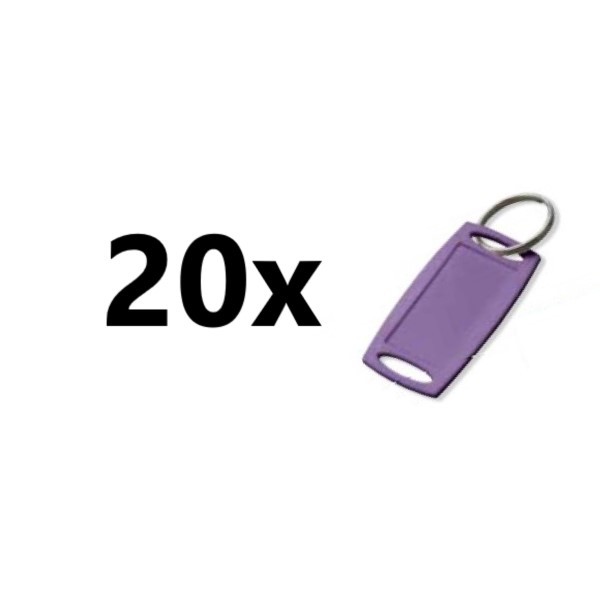 (20 PACK) LUCKY LINE SMALL RECTANGULAR LABEL-IT PLASTIC TAG (WITH LABELS)