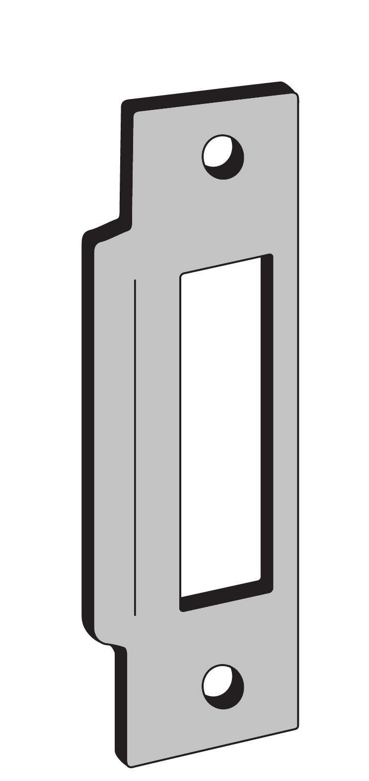 ENTRY ARMOR - 4 7/8" X 1 1/4" MORTISE STRIKE PLATE (CHROME)