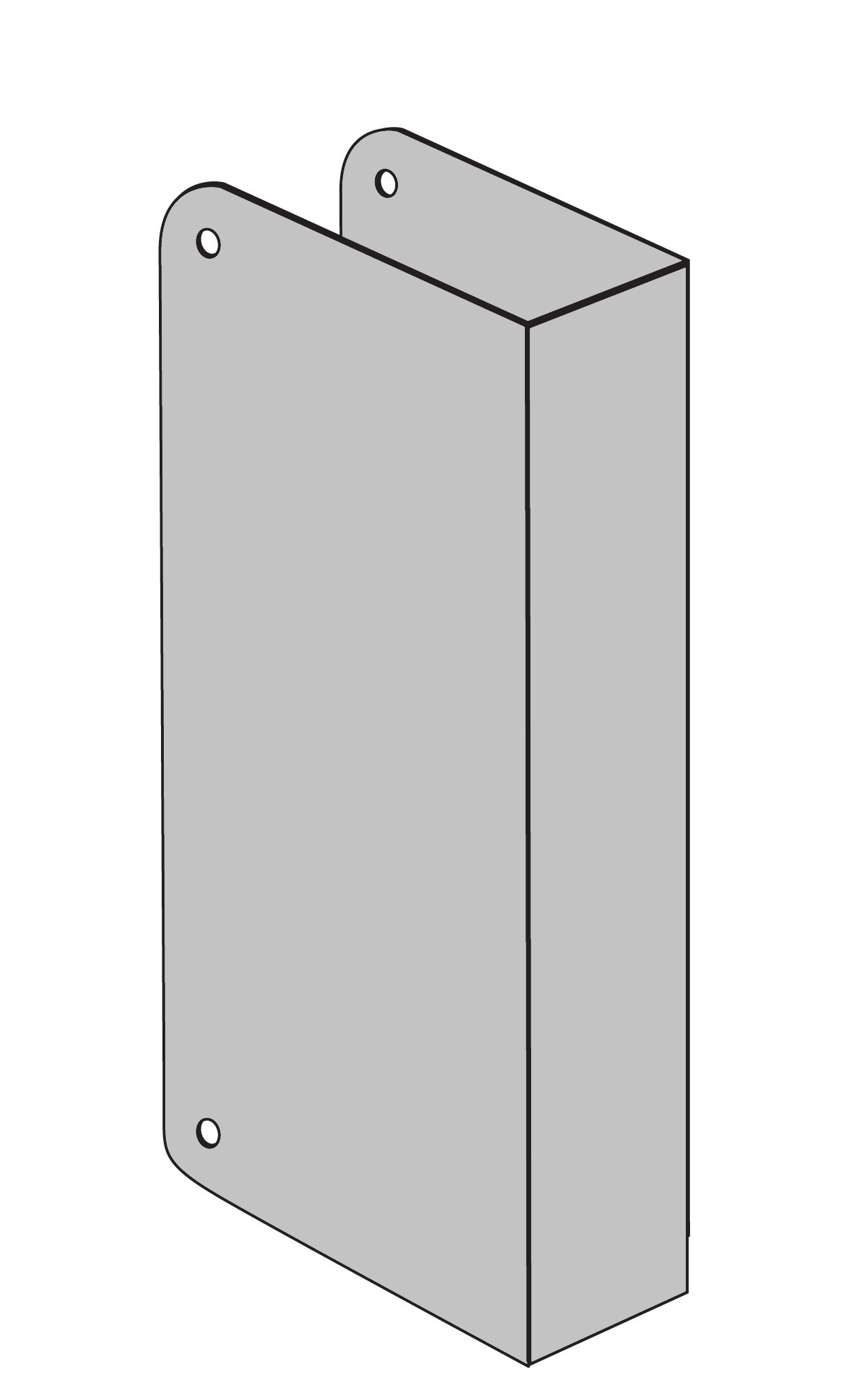 ENTRY ARMOR - 4 1/4" X 4 1/2" X 1 3/8" BLANK WRAP (POLISHED BRASS)