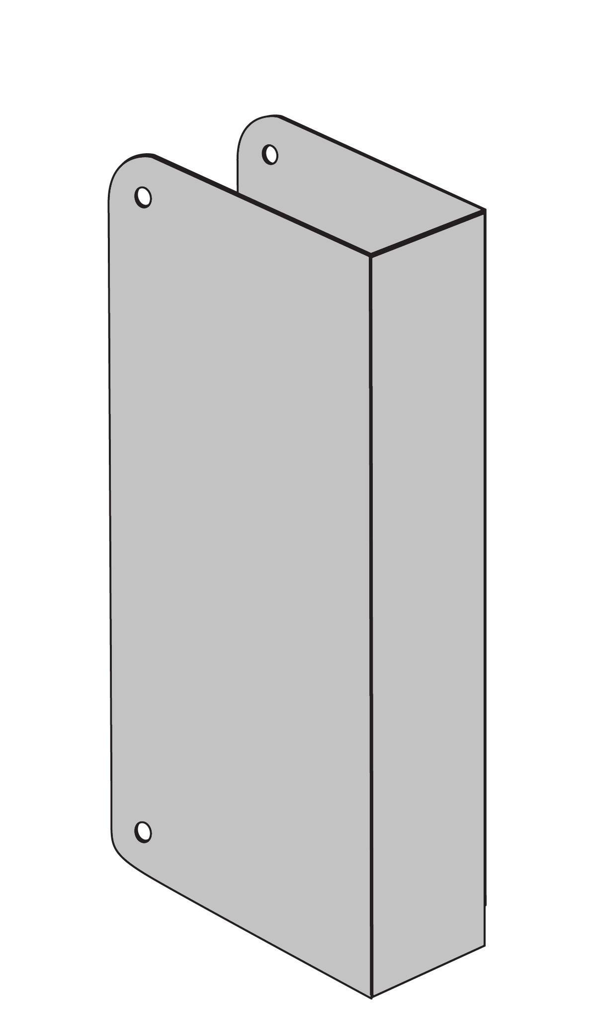 ENTRY ARMOR - 4 1/4" X 9" X 1 3/8" BLANK WRAP (POLISHED BRASS)