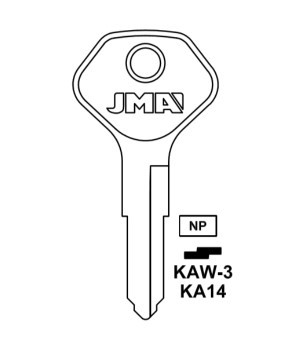 (10 PACK) JMA KAWASAKI KA14 MOTORCYCLE KEY KAW-3