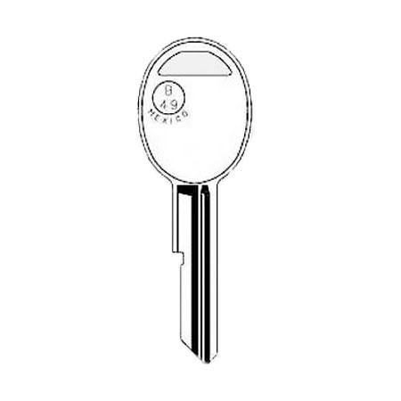 (10 PACK) GM B49 / S1098B MECHANICAL KEY - JMA GM-10E