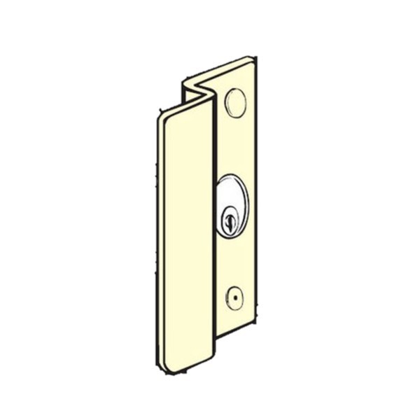 DON-JO 2-5/8" X 6-1/2" X 1-3/8" LATCH PROTECTOR FOR USE WITH CENTER HUNG OUTSWINGING ALUMINUM DOORS OLP-2651 (SILVER COATED)