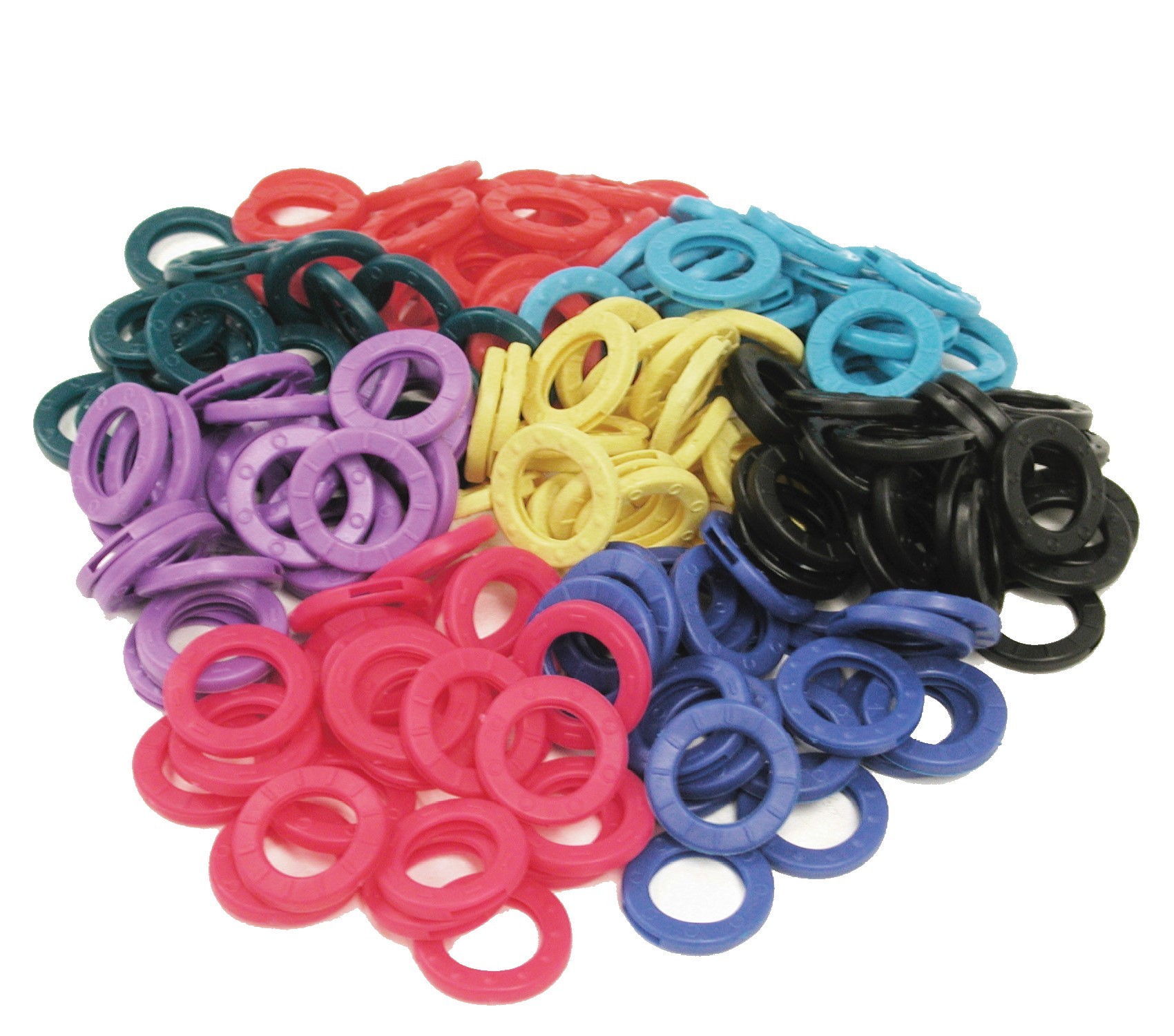 KALIFORNIA KEY CHAINS - (200 PIECES) STANDARD KEY IDENTIFIERS IN ASSORTED COLORS