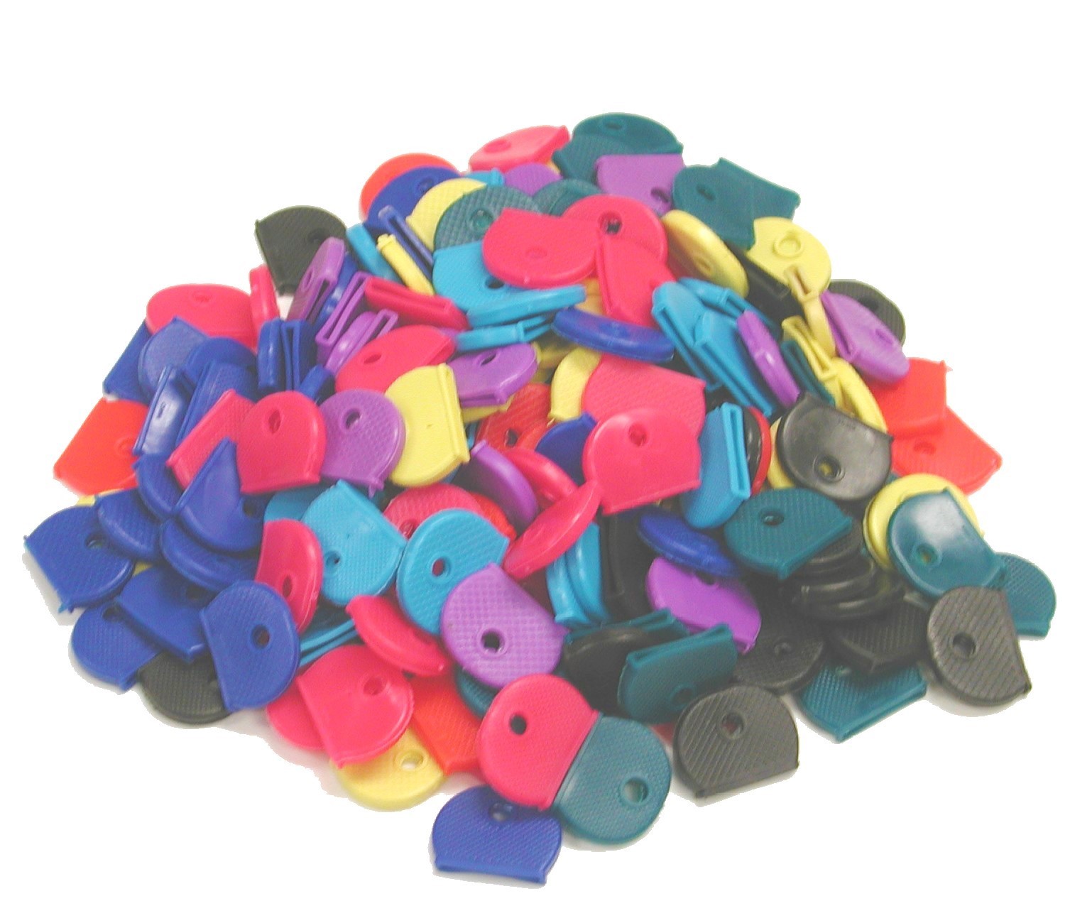 KALIFORNIA KEY CHAINS - (200 PIECES) SOLID COVER KEY IDENTIFIERS IN ASSORTED COLORS 
