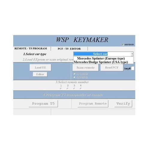 MBE - WSP SOFTWARE UPDATE (SPRINTER W901-W902-W903-W904-W905) FOR KR55 KEYMAKER (INCLUDES 2 REMOTES)