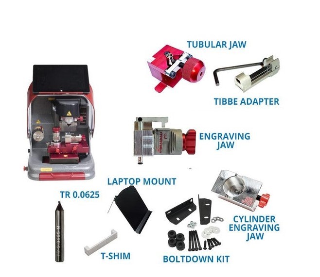 LASER KEY PRODUCTS 3D ELITE SS - 12,000 RPM MOTOR - KEY CUTTING MACHINE - LOADED PACKAGE
