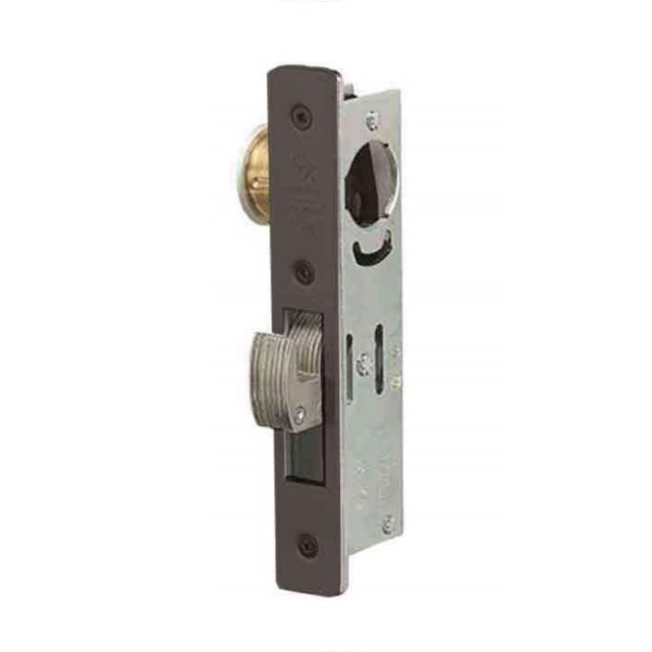 ADAMS RITE MS1850S-350-313 SERIES MS DEADLOCK, FLAT FACEPLATE, 1-1/8" BACKSET, HOOKBOLT, NON-HANDED - DARK BRONZE
