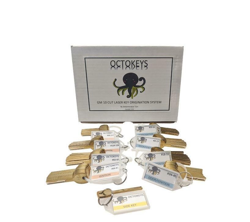 OCTOKEYS GM 10 Cut Laser Key Origination System - Try-out Set of 64 Keys