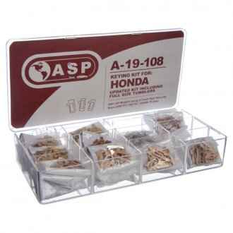 ASP A-19-108 TUMBLER KEYING KIT (UPDATED) FOR HONDA 4-TRACK HIGH SECURITY (HON66)