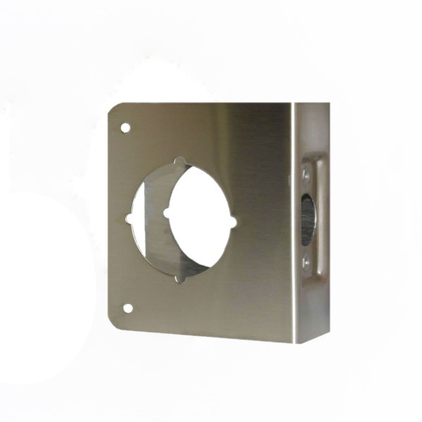 DON-JO WRAP AROUND 81-CW FOR CYLINDRICAL DOOR LOCKS WITH 2 1/8 HOLE - 2 3/4 BACKSET - 1 3/4 DOOR (SATIN STAINLESS STEEL)