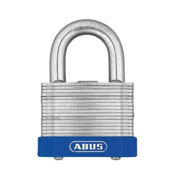 ABUS - 41/50 B - ETERNA LAMINATED STEEL PADLOCK BLUE BUMPER - 2-3/32" WIDTH