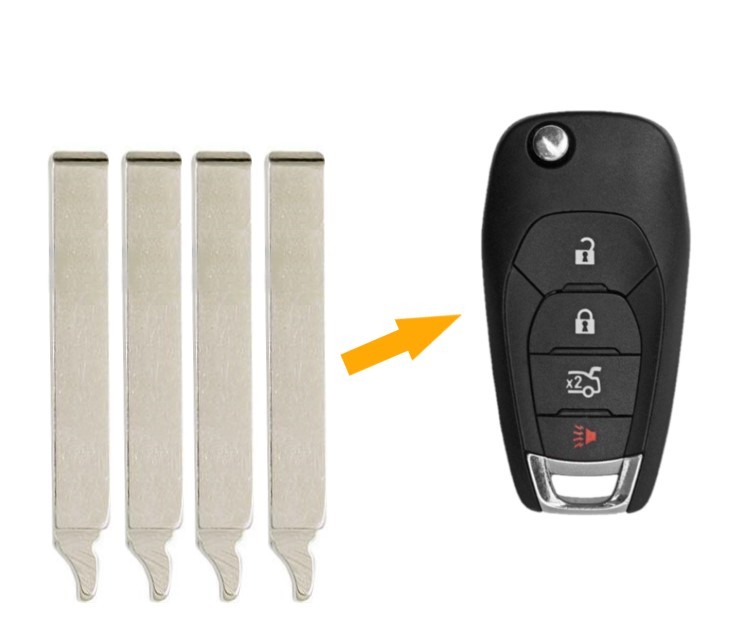 (4 PACK) 2016-2017 CHEVROLET CRUZE FLIP KEY BLADE 