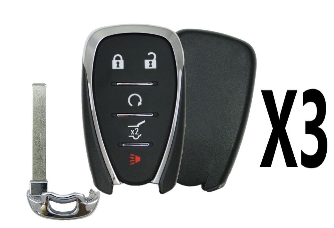 (3 PACK) REPLACEMENT 2018-2021 CHEVROLET EQUINOX SMART KEY 5B HATCH REMOTE START - PN 13529650