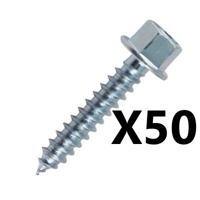 (50 PIECES) 5/16" X 1-5/8" LAG SCREWS - HEX WASHER HIGH PROFILE 