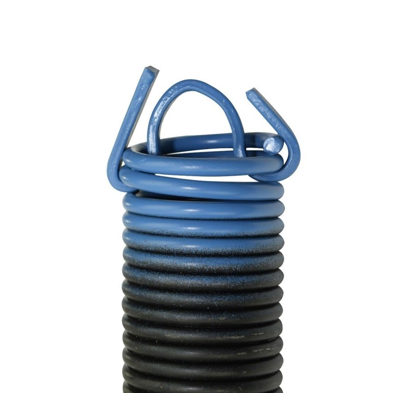 7' HIGH DOOR (25-42) .2625 - 2.062 - 25 CLIPPED EXTENSION SPRING (PULLS 290 LBS - LIGHT BLUE)