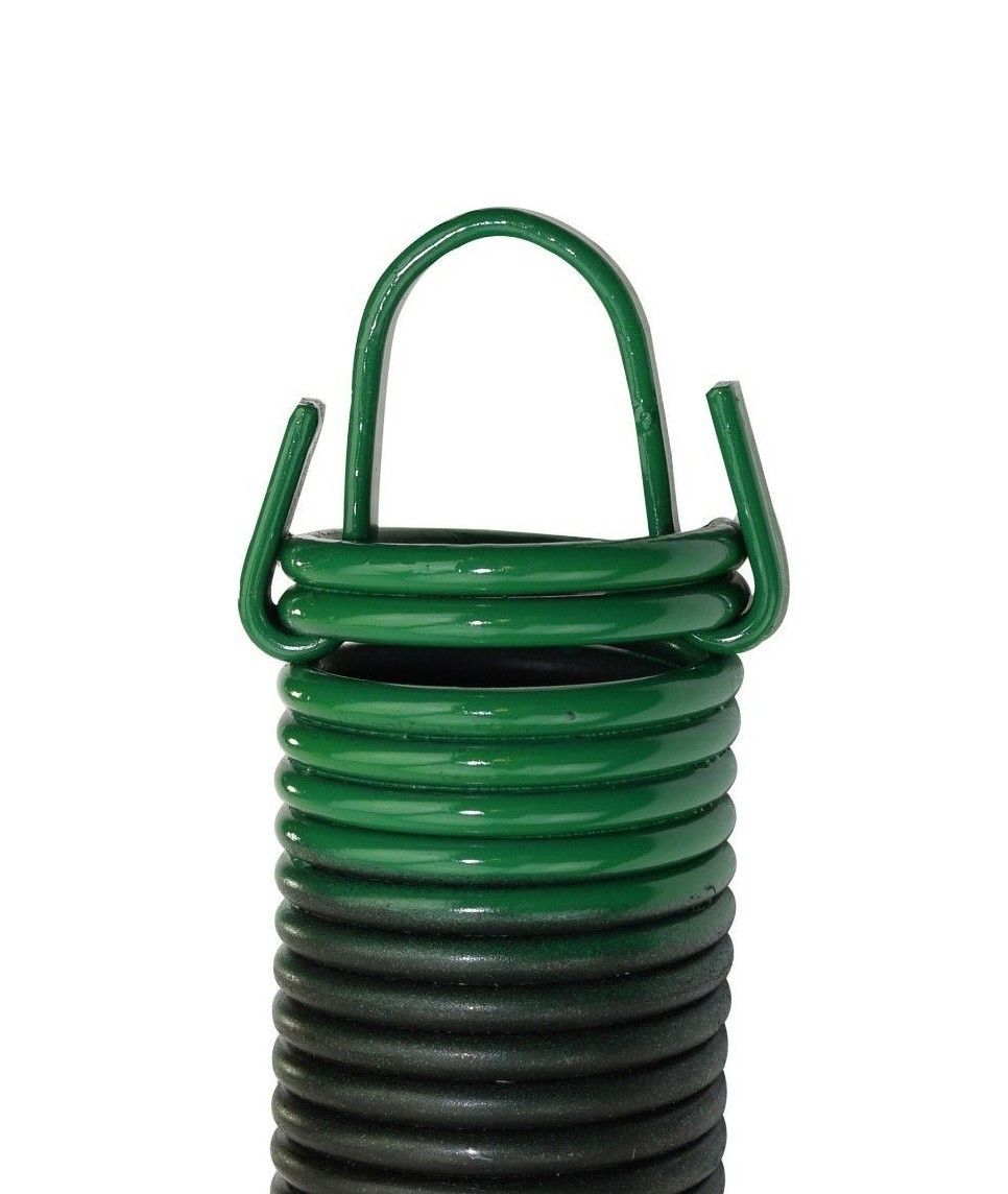 7' HIGH DOOR (25-42) .2830 - 2.25 - 25 CLIPPED EXTENSION SPRING (PULLS 320 LBS - GREEN)