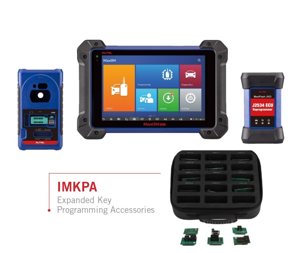 AUTEL MAXIIM IM608 PRO KEY PROGRAMMER & ADVANCED DIAGNOSTICS DEVICE + IMKPA: EXPANDED PROGRAMMING ACCESSORIES  
