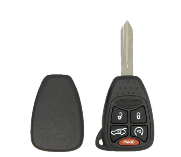 DURASHELL RUGGED 5 BUTTON REMOTE HEAD KEY SHELL FOR CHRYSLER / JEEP / DODGE