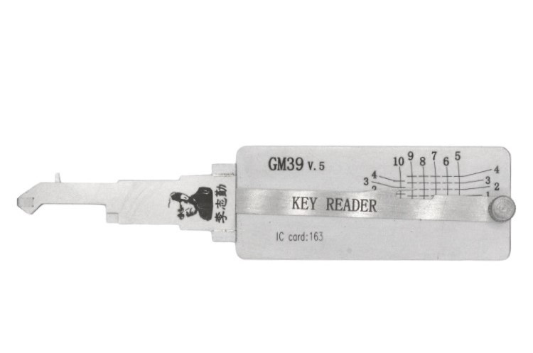 ORIGINAL LISHI DECODER KEY READER V.5 FOR GM39 DOOR LOCKS WITH SIDEBAR