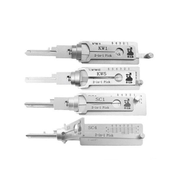 ORIGINAL LISHI 4 PIECE RESIDENTIAL PICK SET - KW1, KW5, SC1, SC4 