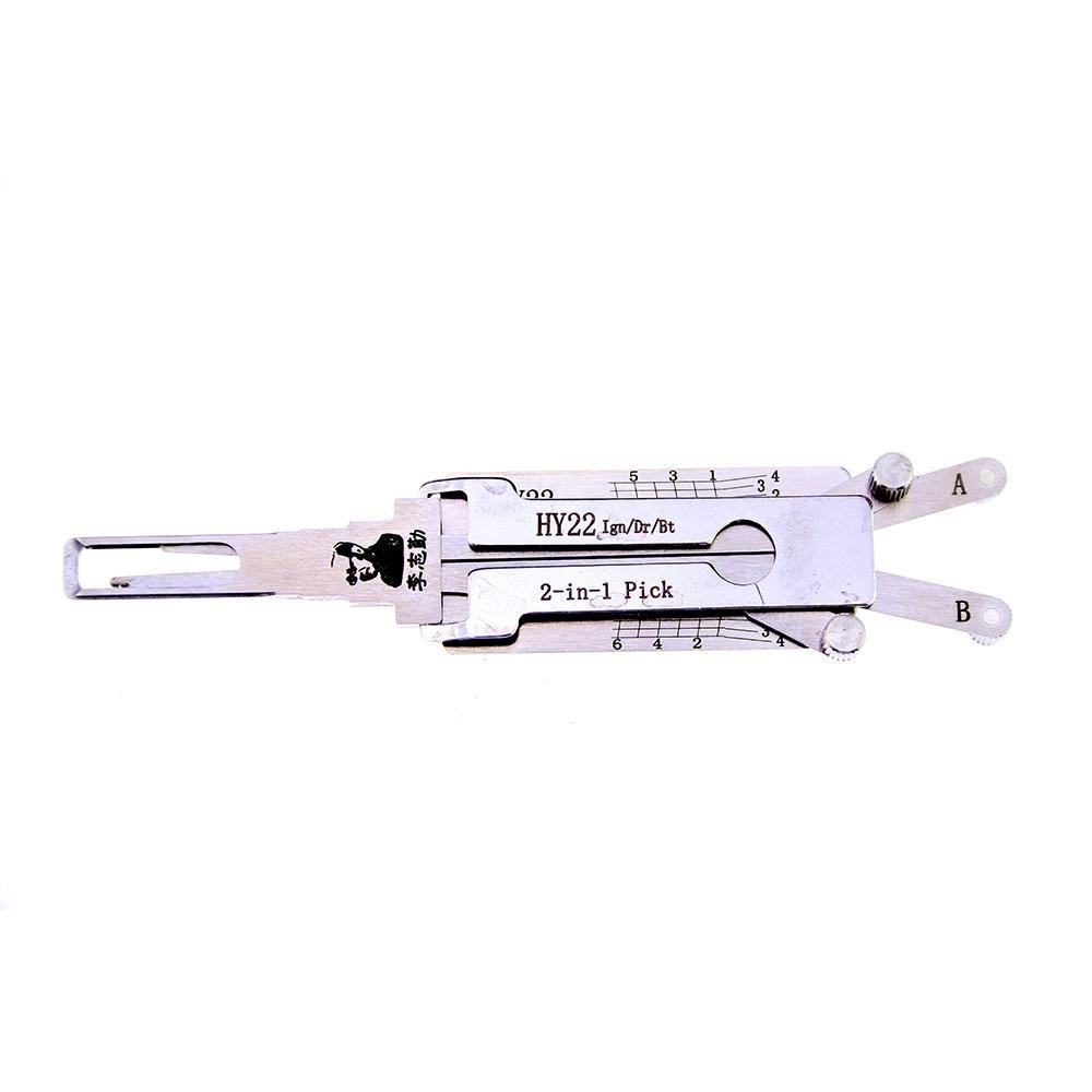 ORIGINAL LISHI HY22 KIA7 2-TRACK 6-CUT HYUNDAI KIA 2-IN-1 PICK - IGNITION / DOOR / TRUNK 